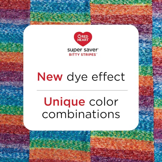 2 Pack Red Heart® Super Saver® Bitty Stripes™ Yarn